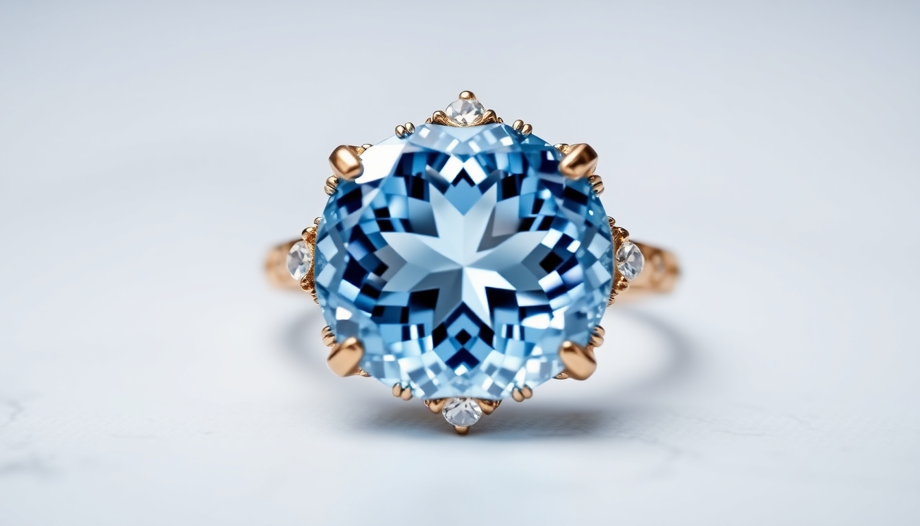 Blue Topaz Gemstone Ring