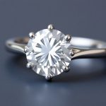 Lab Created White Gold Diamond ring