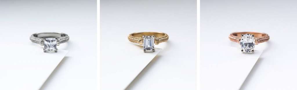 princess cut pave engagement ring