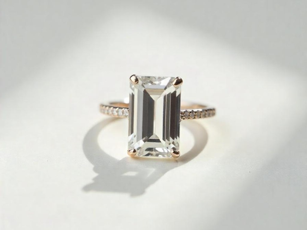 Emerald Cut Diamond Engagement Ring