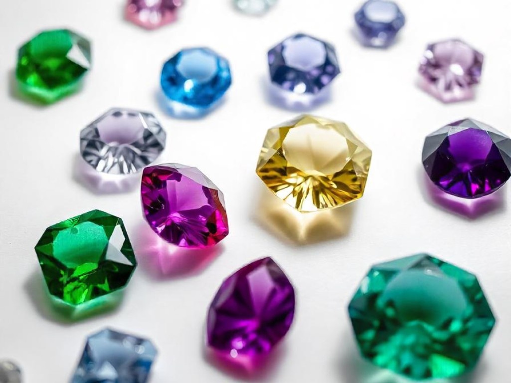 Colorful gemstones collection