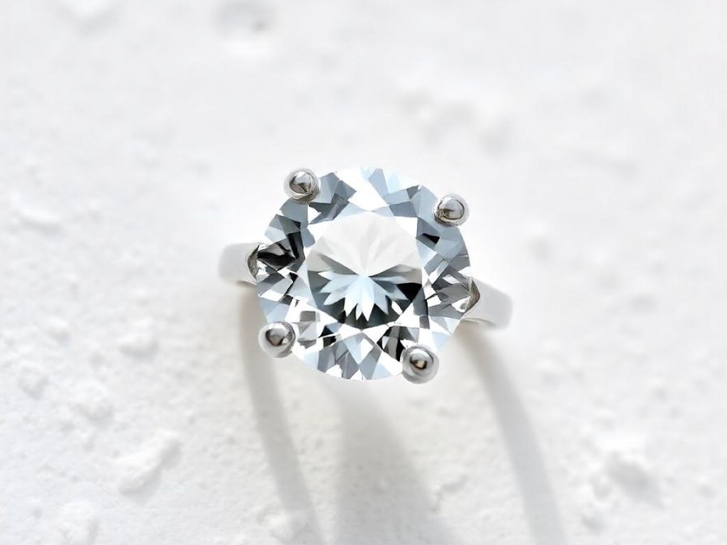 White sapphire ring