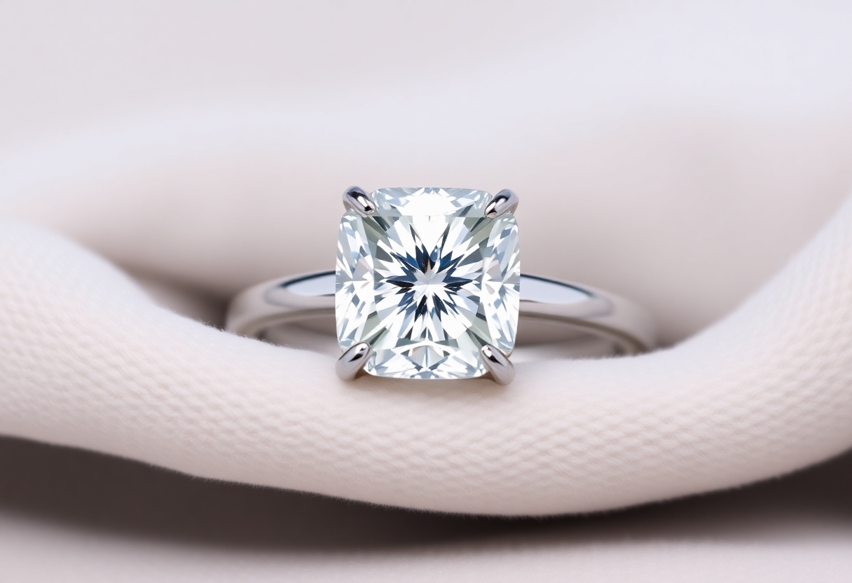 Cushion Cut Diamond Ring