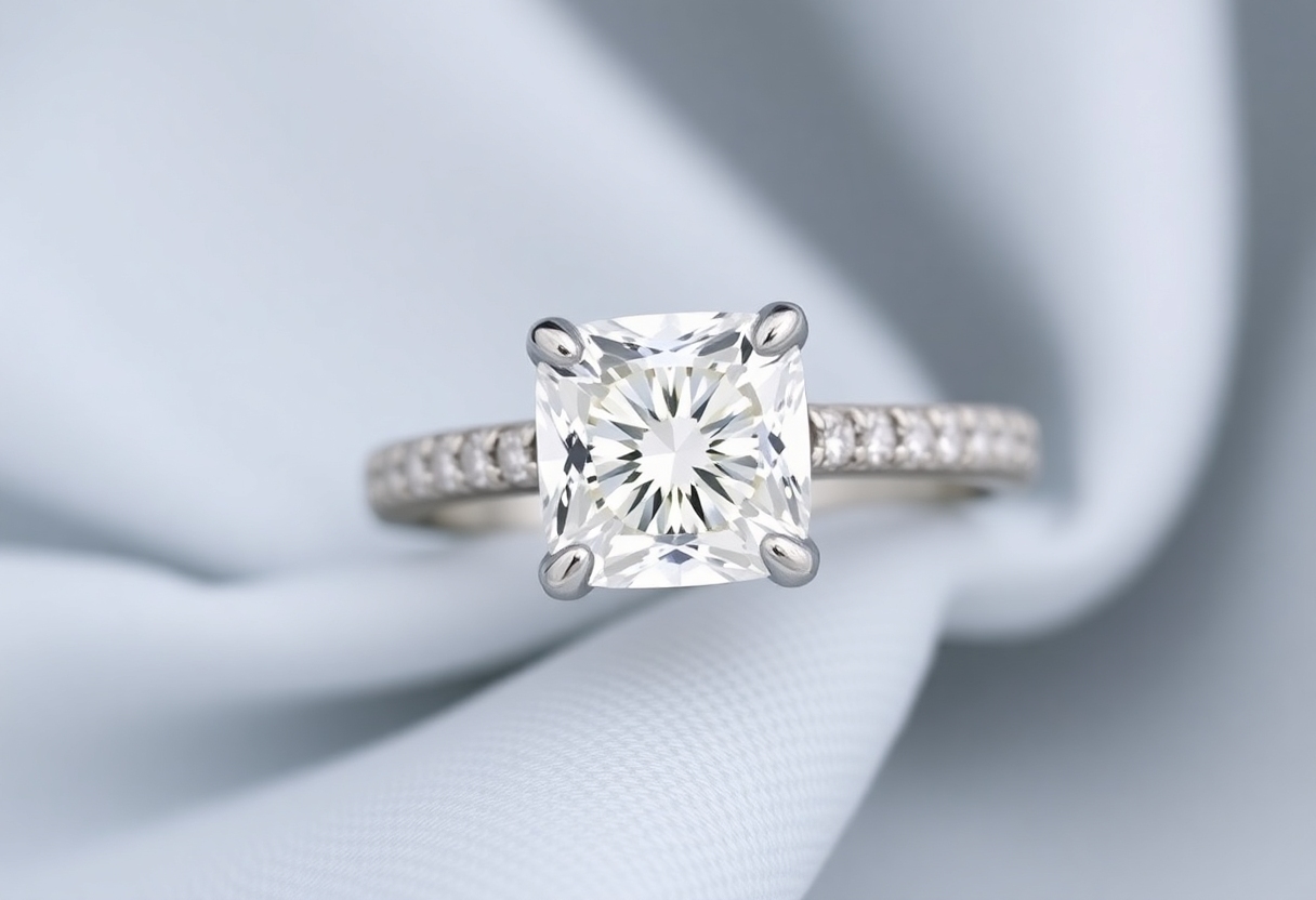 Cushion cut ring