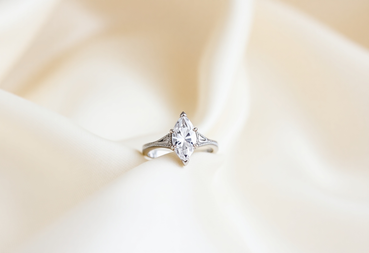 Marquise engagement ring