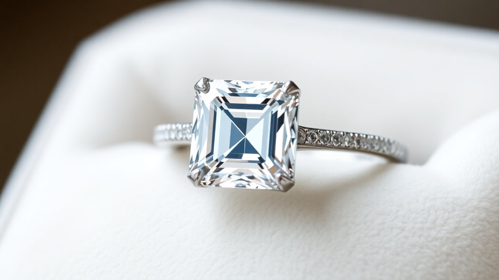 Asscher cut Diamond Ring