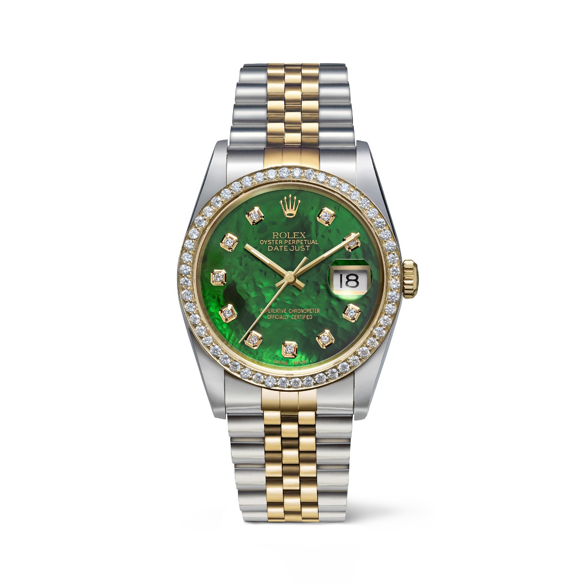 Green Mother of Pearl Diamond Dial