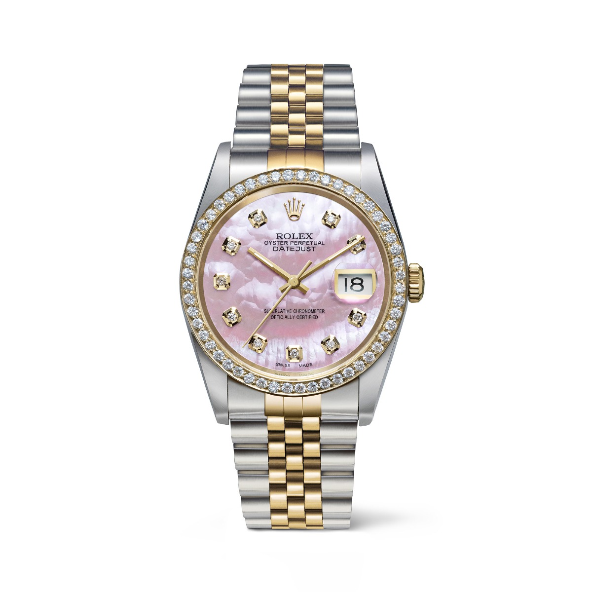 Pink Mother of Pearl Diamond Dial