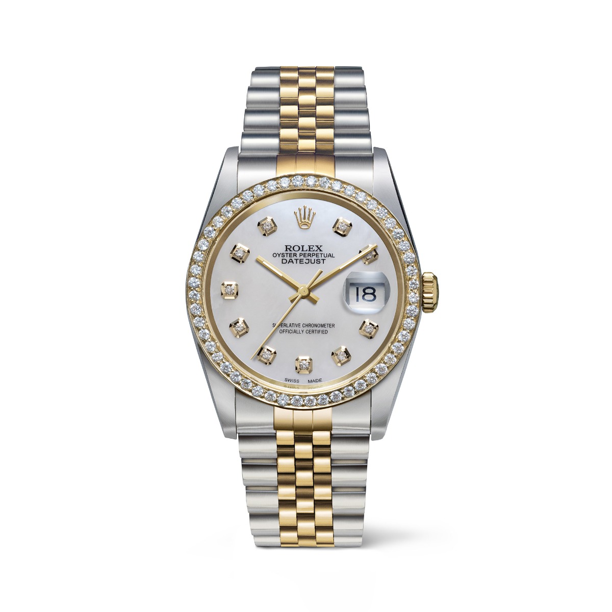 White Mother of Pearl Diamond Dial