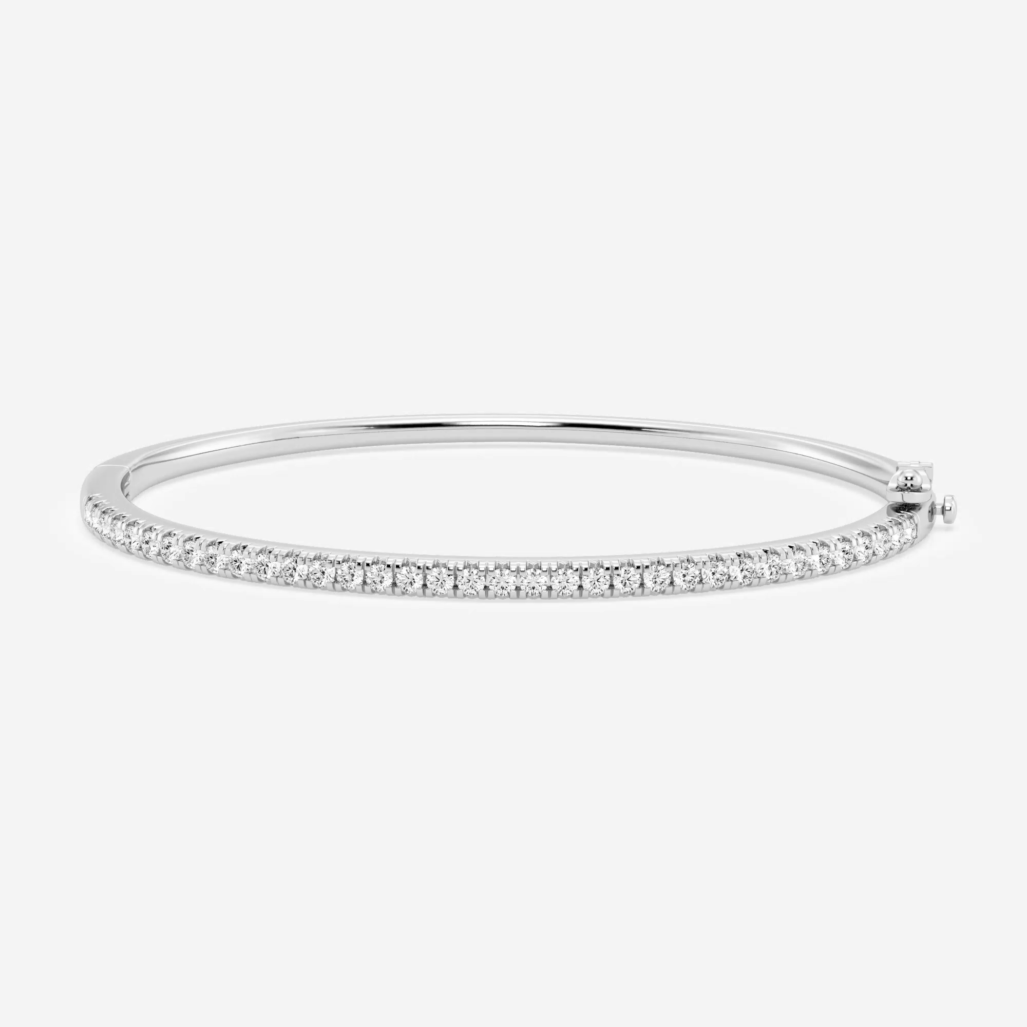 1 1/2 ct. tw. Round Diamond French Pave Bangle Bracelet  in 14K Gold