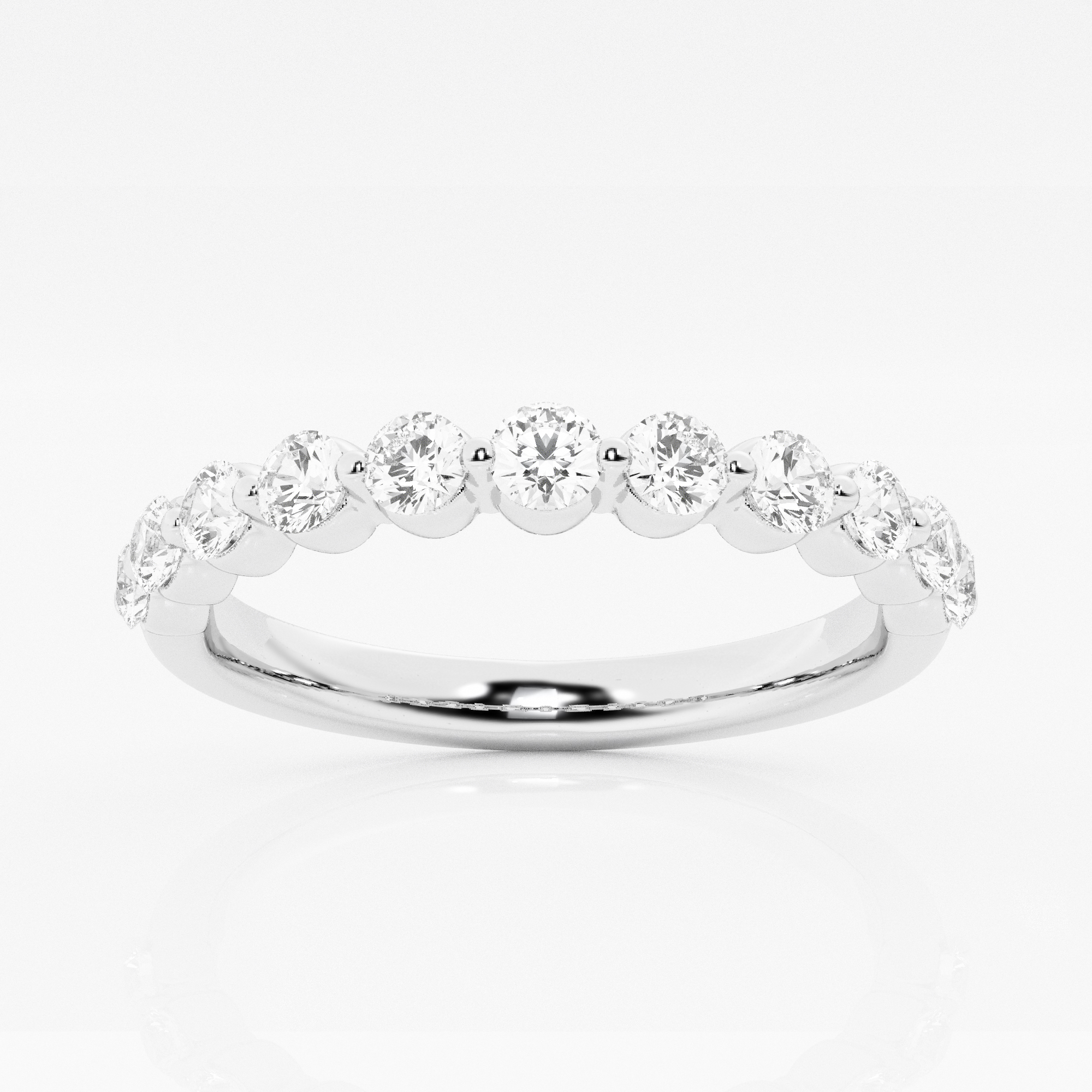 1/2 ct. tw. Round Diamond Floating Wedding Band in 14K Gold