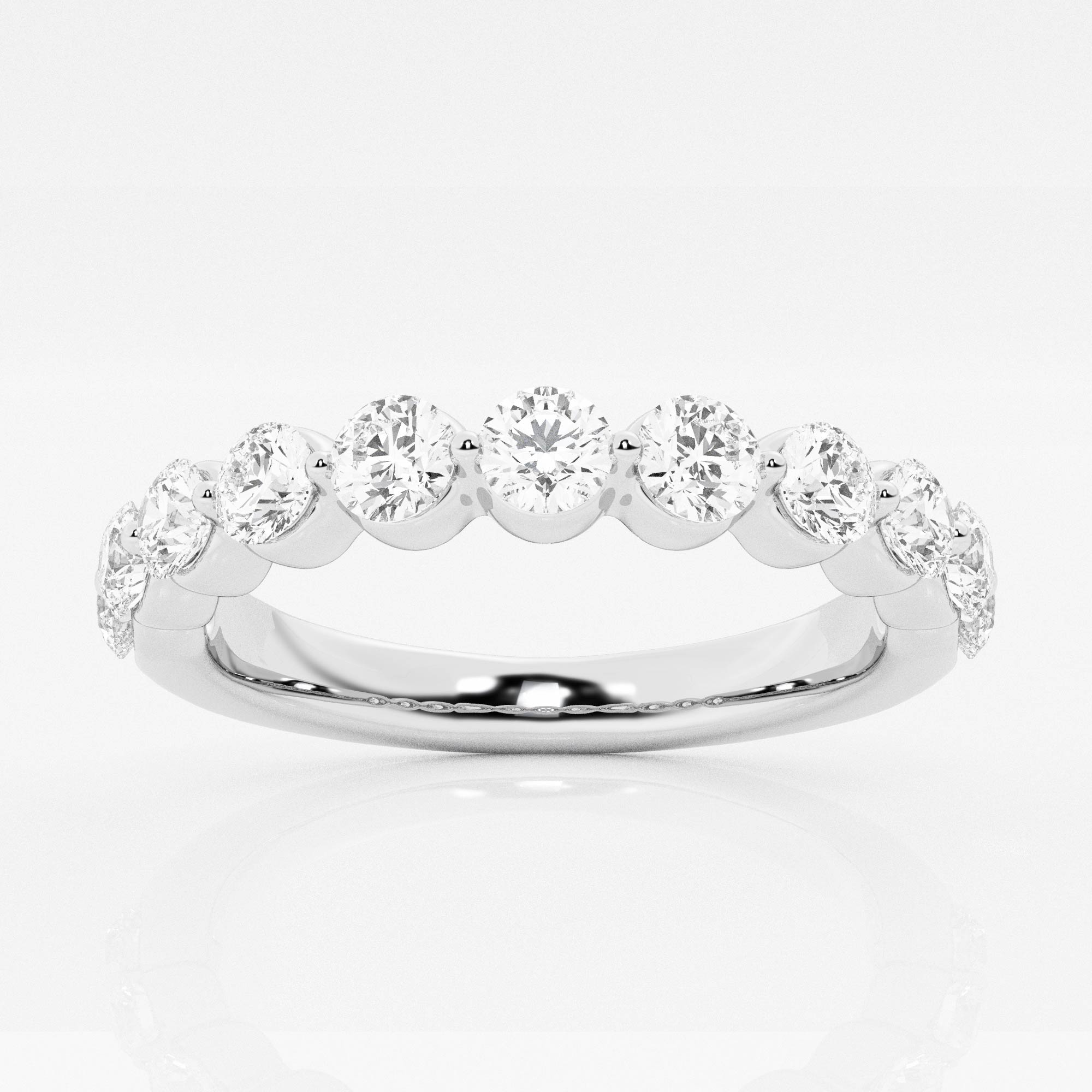 1 ct. tw. Round Diamond Floating Wedding Band in 14K Gold