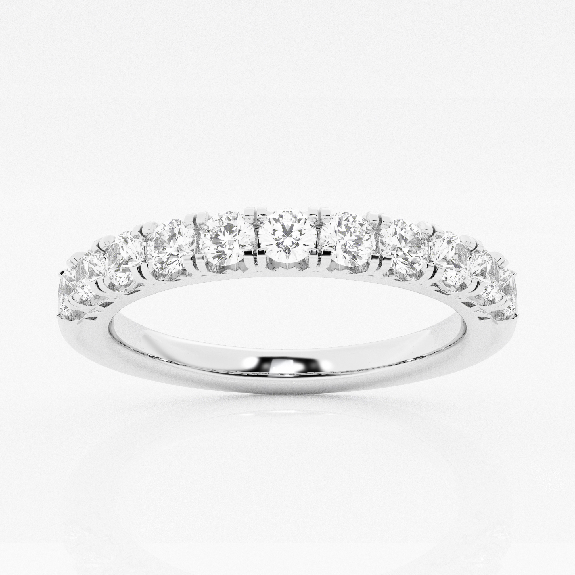 1/2 ct. tw. Round Diamond Eleven Stone Royal Crown Wedding Band in 14K Gold