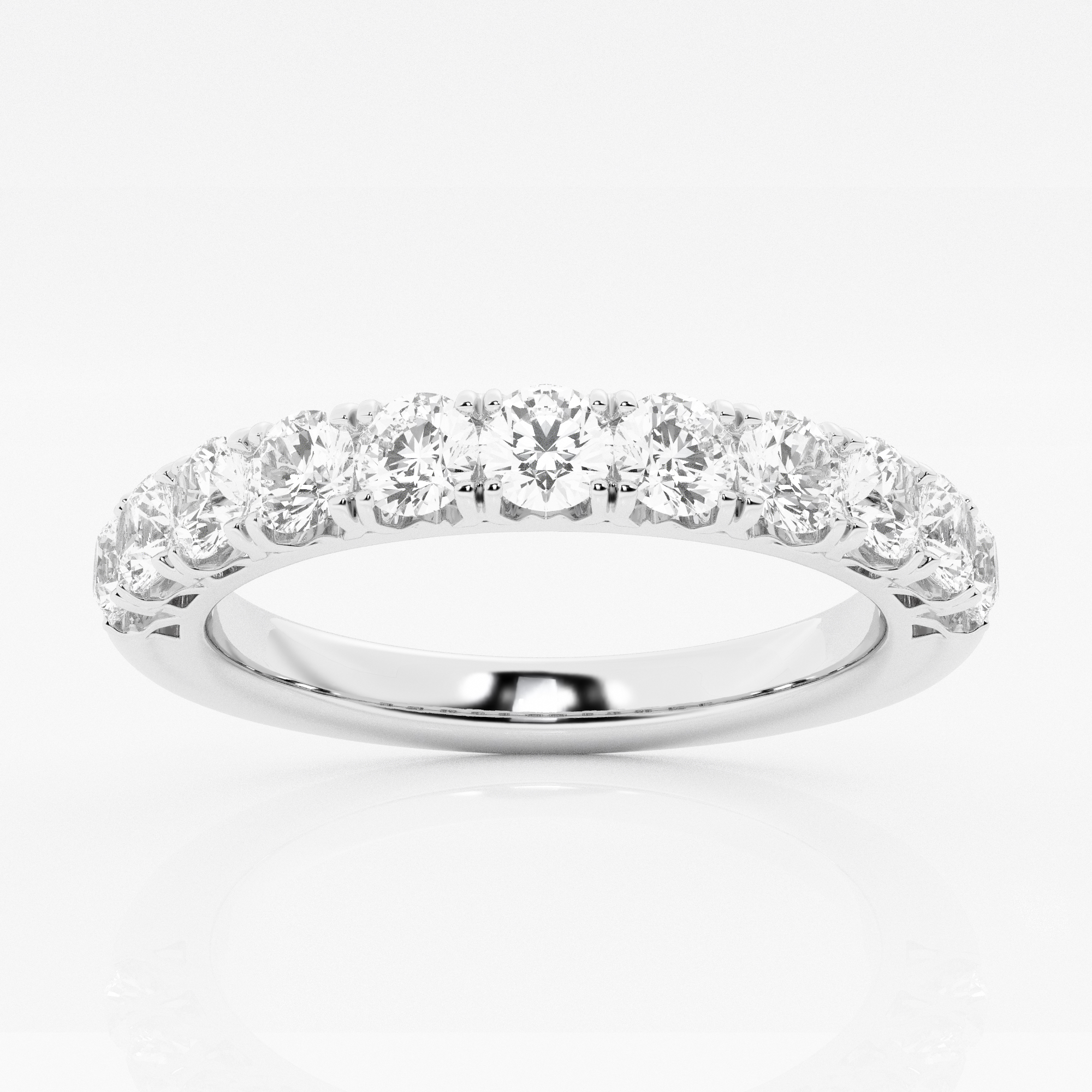 3/4 ct. tw. Round Diamond Eleven Stone Royal Crown Wedding Band in 14K Gold