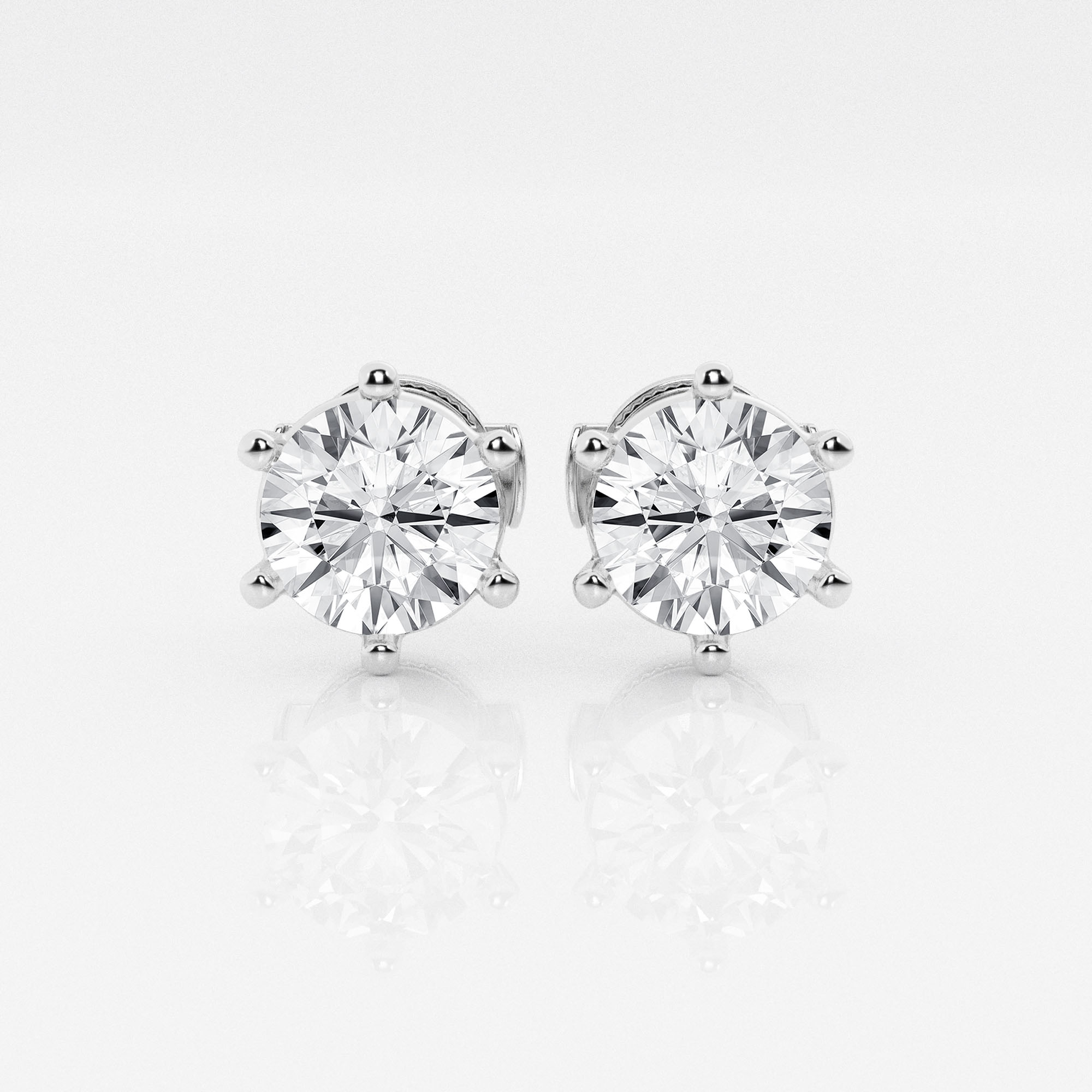 2.00 ct. tw. Round Near-Colorless Diamond 6-Prong Stud Earrings in 14K Gold